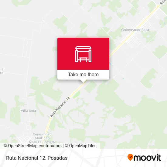 Mapa de Ruta Nacional 12