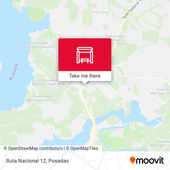 Mapa de Ruta Nacional 12