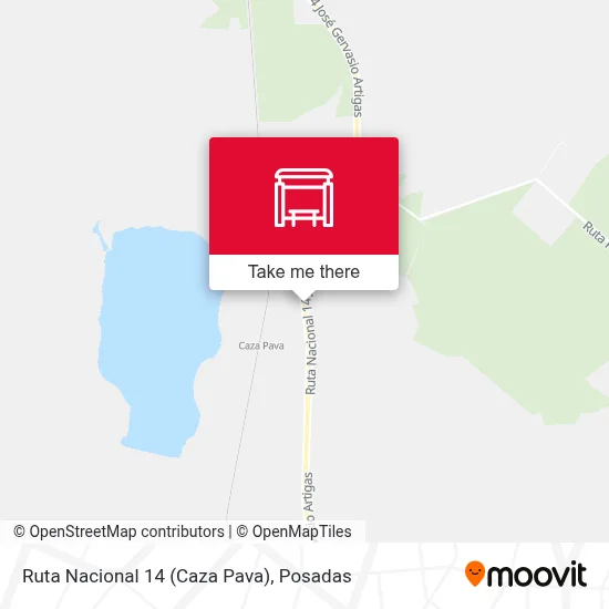 Ruta Nacional 14 (Caza Pava) map