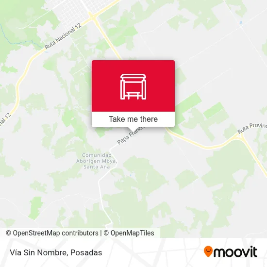 Vía Sin Nombre map