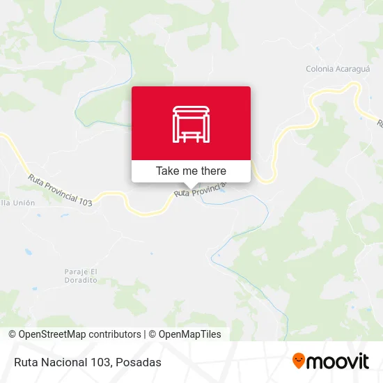 Mapa de Ruta Nacional 103