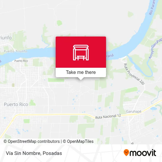 Vía Sin Nombre map