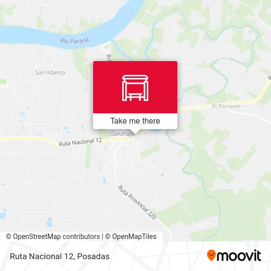 Mapa de Ruta Nacional 12