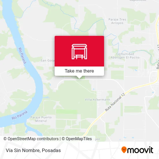 Vía Sin Nombre map