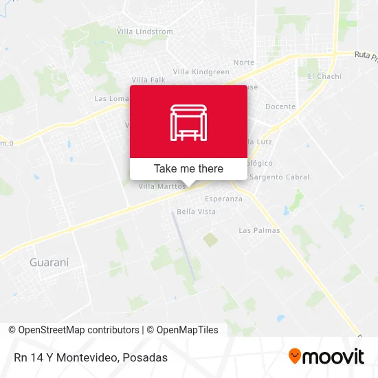 Rn 14 Y Montevideo map