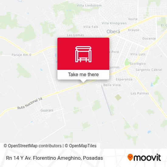 Rn 14 Y Av. Florentino Ameghino map