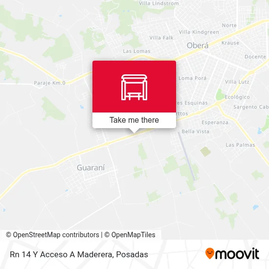 Rn 14 Y Acceso A Maderera map