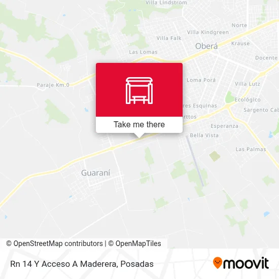 Rn 14 Y Acceso A Maderera map