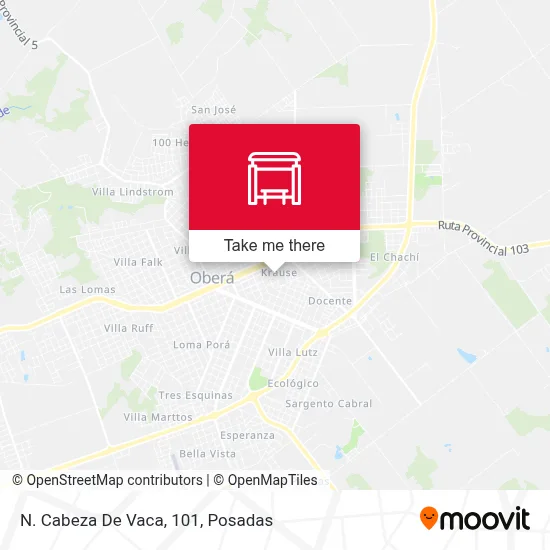 N. Cabeza De Vaca, 101 map