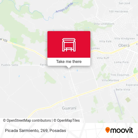Picada Sarmiento, 269 map