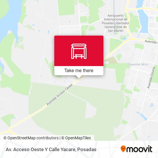 Av. Acceso Oeste Y Calle Yacare map