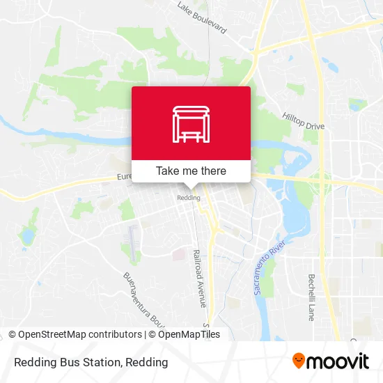 Mapa de Redding Bus Station