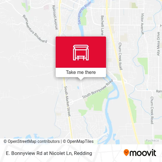 Mapa de E. Bonnyview Rd at Nicolet Ln