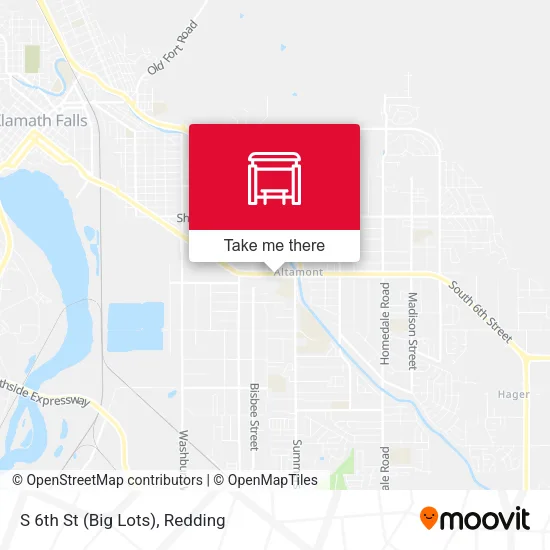 Mapa de S 6th St (Big Lots)