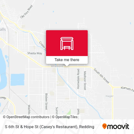 Mapa de S 6th St & Hope St (Casey's Restaurant)