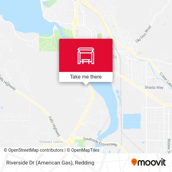 Riverside Dr (American Gas) map
