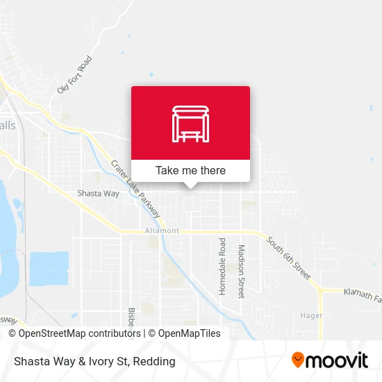 Shasta Way & Ivory St map