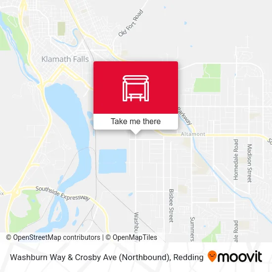 Mapa de Washburn Way & Crosby Ave (Northbound)
