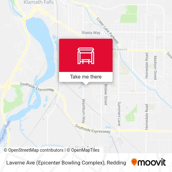 Mapa de Laverne Ave (Epicenter Bowling Complex)