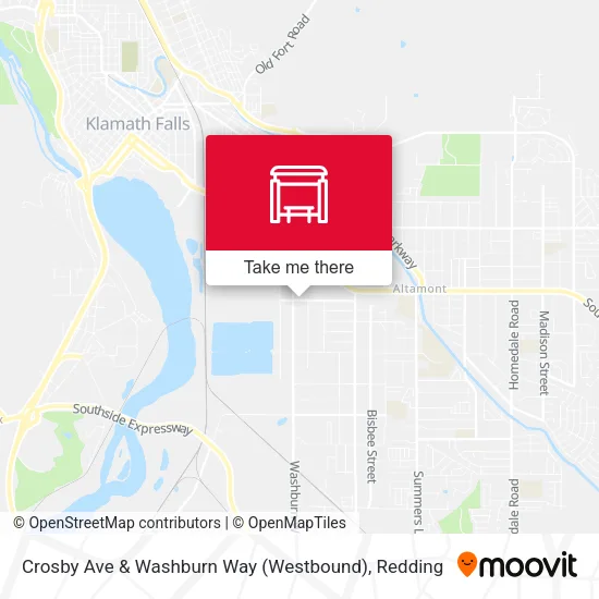 Mapa de Crosby Ave & Washburn Way (Westbound)