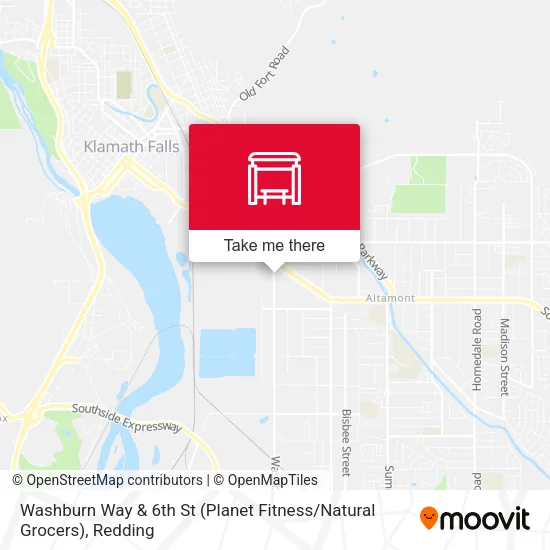 Mapa de Washburn Way & 6th St (Planet Fitness / Natural Grocers)