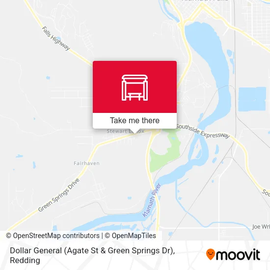 Mapa de Dollar General (Agate St & Green Springs Dr)