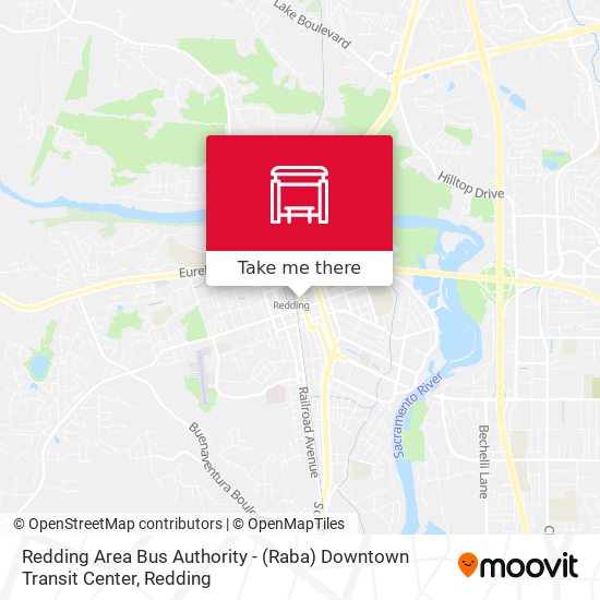 Mapa de Redding Area Bus Authority - (Raba) Downtown Transit Center