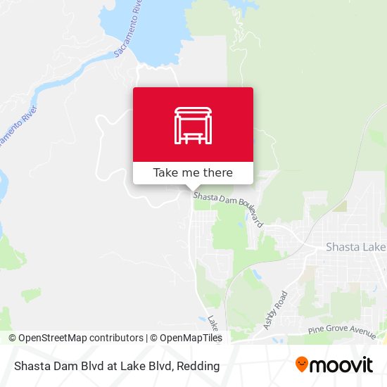 Shasta Dam Blvd at Lake Blvd map