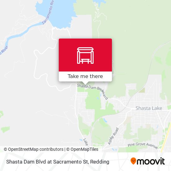 Shasta Dam Blvd at Sacramento St map