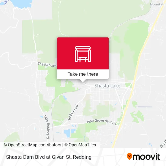 Mapa de Shasta Dam Blvd at Givan St