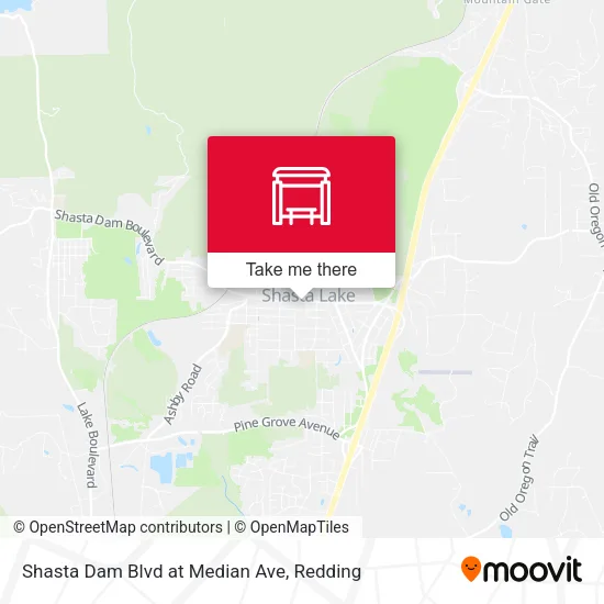 Mapa de Shasta Dam Blvd at Median Ave