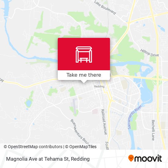 Magnolia Ave at Tehama St map