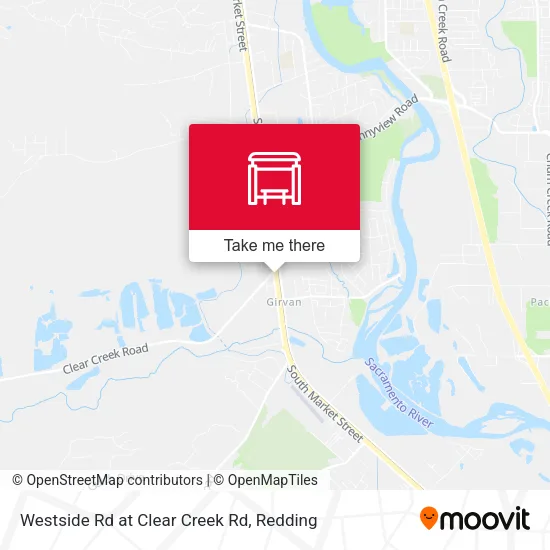 Mapa de Westside Rd at Clear Creek Rd