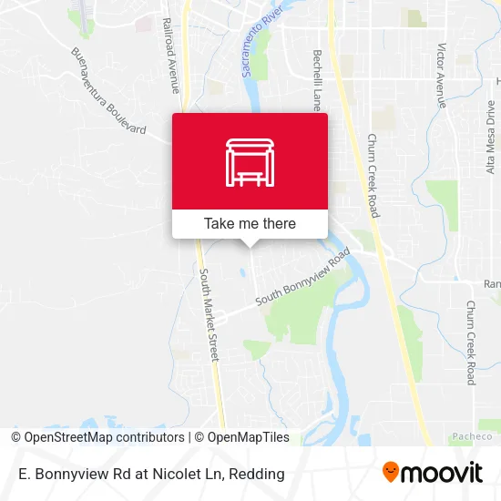 Mapa de E. Bonnyview Rd at Nicolet Ln