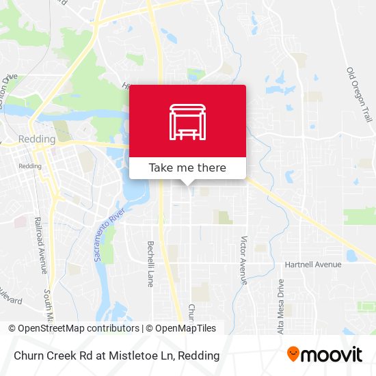 Churn Creek Rd at Mistletoe Ln map