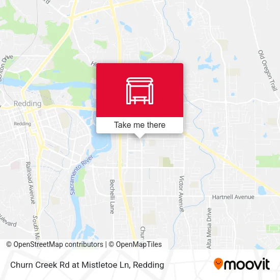 Mapa de Churn Creek Rd at Mistletoe Ln