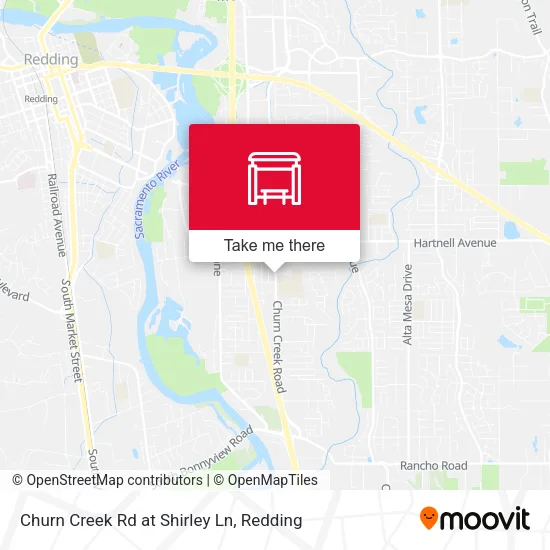 Mapa de Churn Creek Rd at Shirley Ln