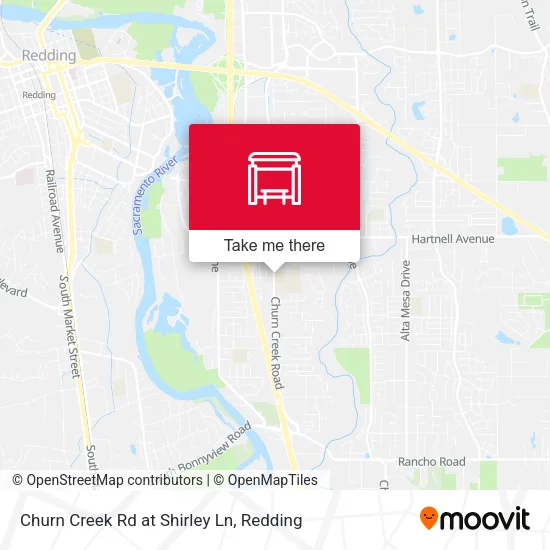 Mapa de Churn Creek Rd at Shirley Ln