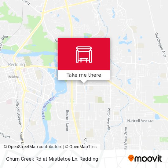 Churn Creek Rd at Mistletoe Ln map