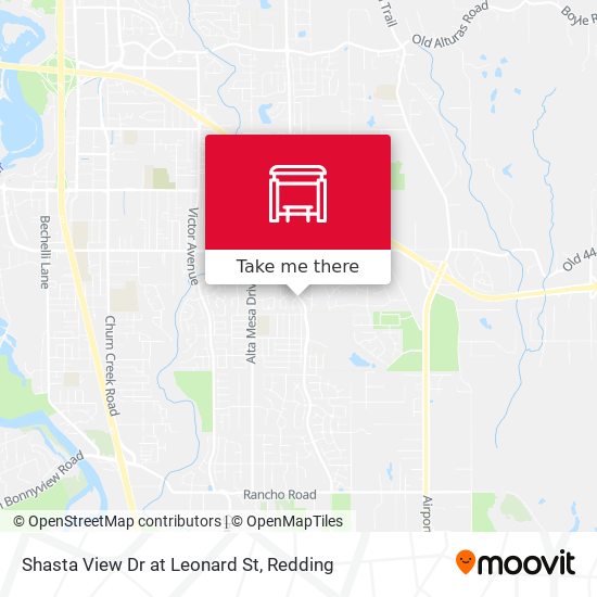 Mapa de Shasta View Dr at Leonard St