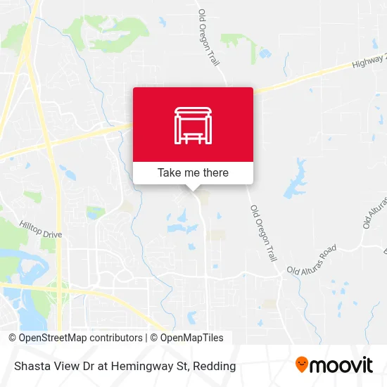 Shasta View Dr at Hemingway St map