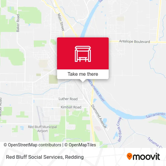 Red Bluff Social Services map