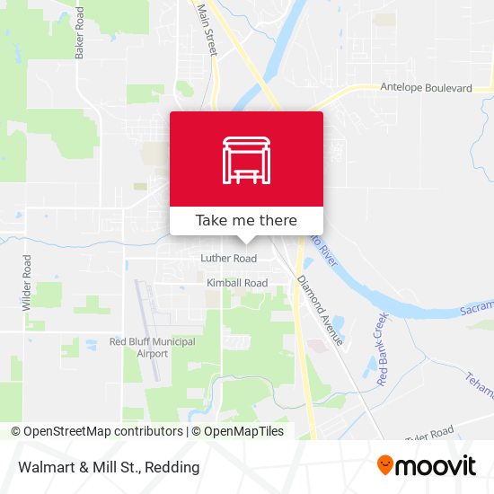 Walmart & Mill St. map