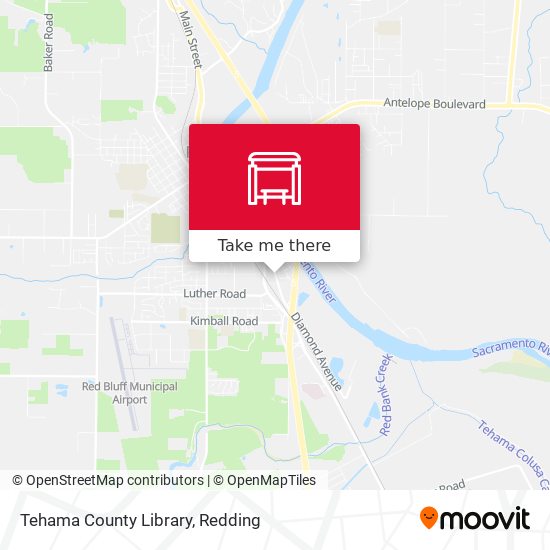 Tehama County Library map