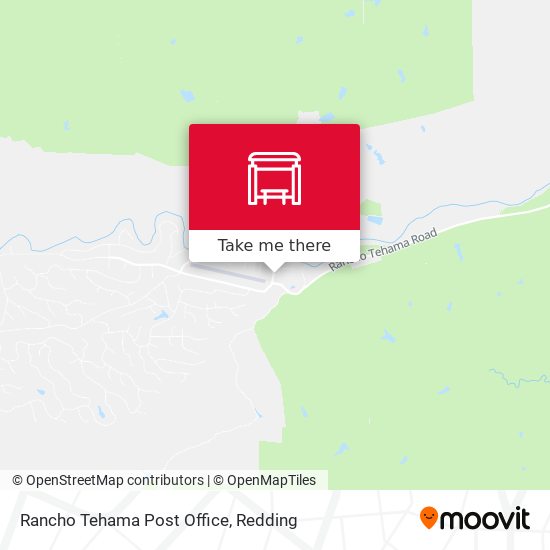 Rancho Tehama Post Office map