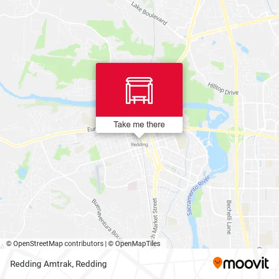 Mapa de Redding Amtrak