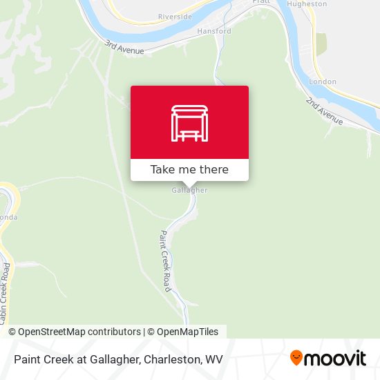 Paint Creek at Gallagher map