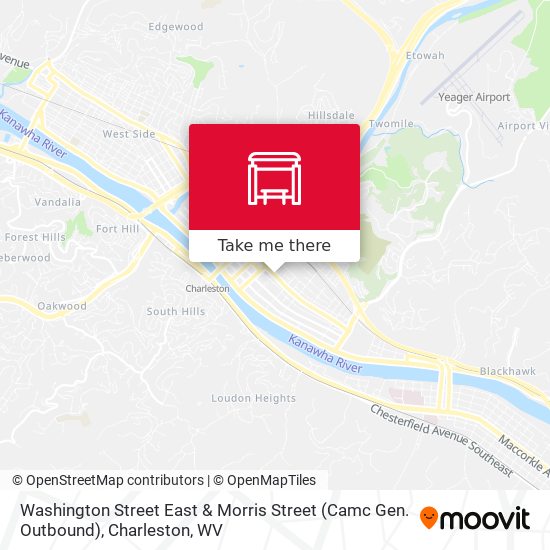 Washington Street East & Morris Street (Camc Gen. Outbound) map