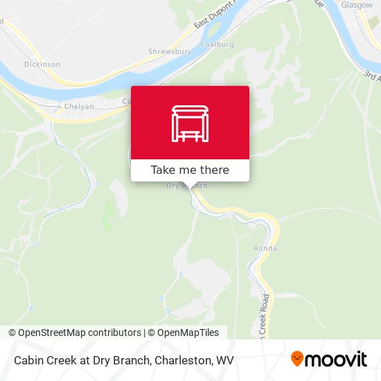 Mapa de Cabin Creek at Dry Branch