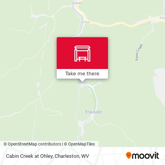 Cabin Creek at Ohley map